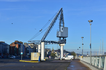 A dockside crane at Waterford Harbour Ireland