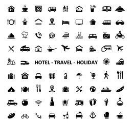 Fototapeta Icons Hotel Travel Holiday obraz