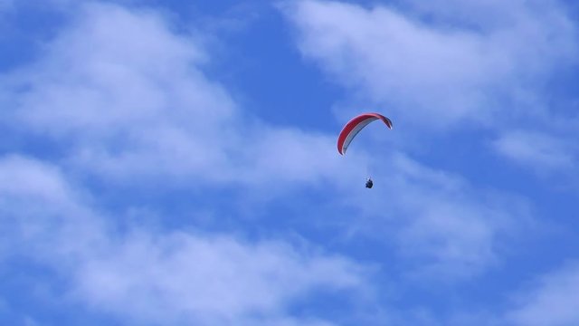 Footage of a para-glider enjoying the flight...