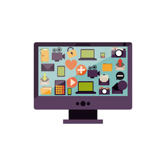 Cloud computing technology icon vector illustration graphic design