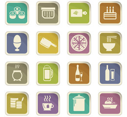 Food and kitchen icons set