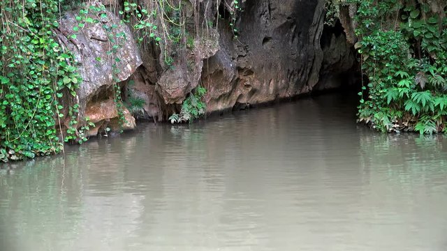 Water exit of the  Cuevas del Indio (Indian Caves). Vinales, Pinar del Rio, Cuba