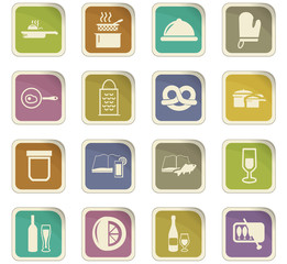 Food and kitchen icons set