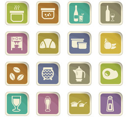 Food and kitchen icons set