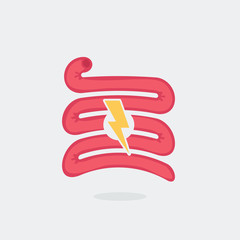 Small intestine vector illustration