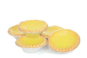 pile lemon tarts shallow DOF