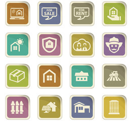 Real estate icons set