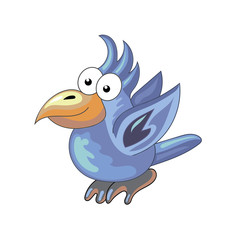 Blue parrot on the isolated background - vector illustration