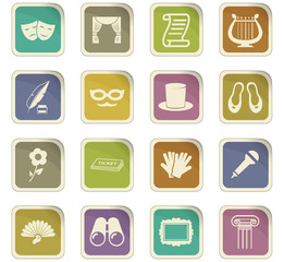 Theater icons set