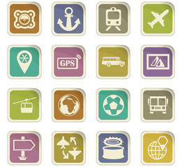 Travel icons set