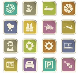 Travel icons set