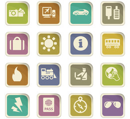 Travel icons set