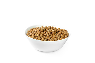 Soybeans isolated on white background