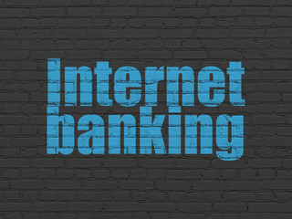 Money concept: Internet Banking on wall background