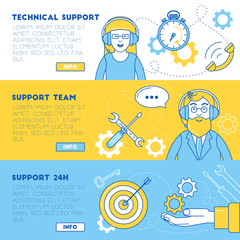 Technical support banners. - 136320889