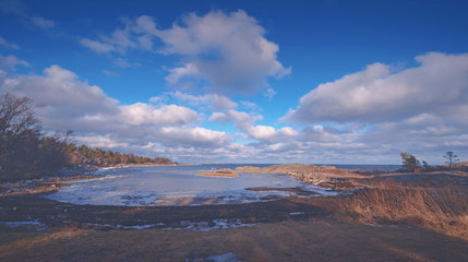 Late winter at coastline