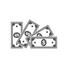 Dollar flat icon. Vector illustration.
