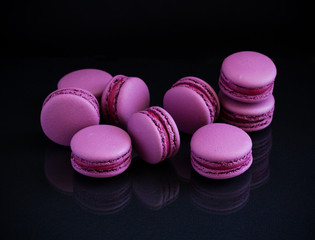 French pastry makaron. Selective focus.