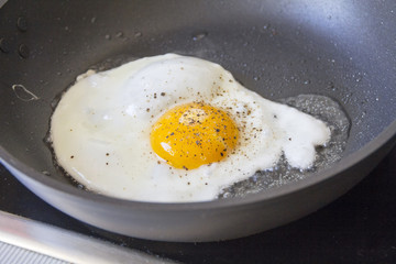 Fried eggs fried eggs in a pan