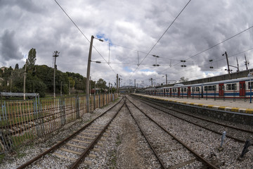 Fototapeta premium Details of historical haydarpasa train stations