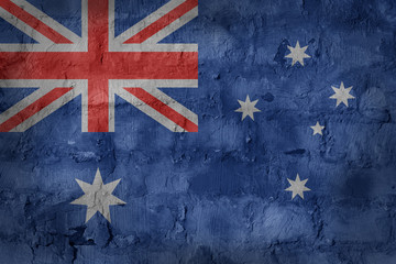 australia flag painted on wall - 136323290