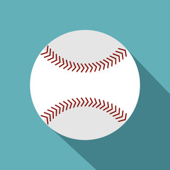 Softball ball icon, flat style