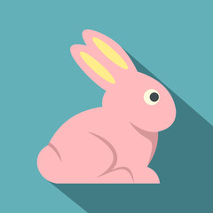 Easter bunny icon , flat style