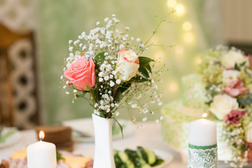 beautiful wedding decoration autumn wedding in orange colors