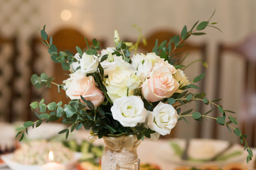 beautiful wedding decoration autumn wedding in orange colors