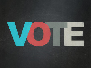 Politics concept: Vote on School board background