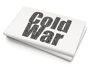 Political concept: Cold War on Blank Newspaper background