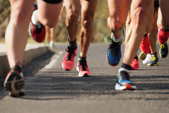 Marathon running in the light of evening