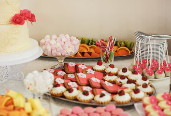 buffet table with sweet fruit