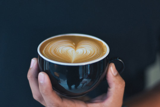 coffee latte art make by barista