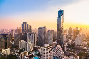 Foto auf Leinwand Stadtbild von Bangkok © kobozaa