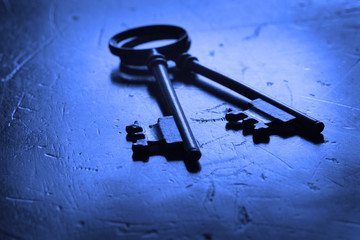 Keys on Wooden Surface to Unlock
