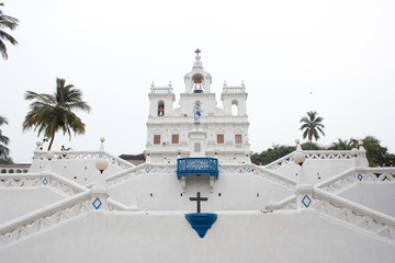 Church of Our Lady of the Immaculate Conception in Panaji, goa, - obrazy, fototapety, plakaty