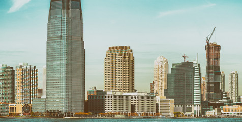 Naklejka premium Jersey City skyline, USA