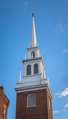 Fototapeta na wymiar Old North Church Tower - Boston, Massachusetts, USA