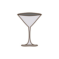 Cocktail glass cup icon vector illustration graphic design