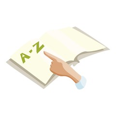 English language learning concept icon