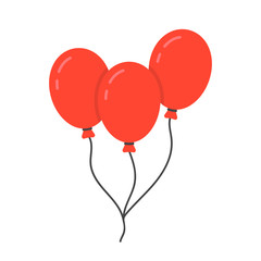 red balloon icon with rope