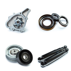 Various car parts necessary for vehicle service