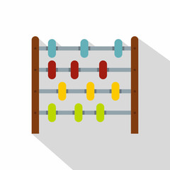 Children abacus icon, flat style