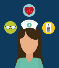 doctor with medical care icon image vector illustration design 