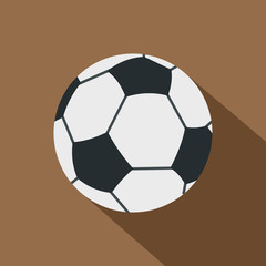Soccer or football ball icon, flat style