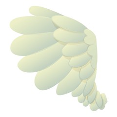 Dove wing icon, cartoon style