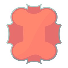 Small label icon, cartoon style