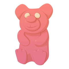 Obraz na płótnie Canvas Bear candy icon, cartoon style