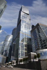 Fototapeta premium High-rise buildings in Moscow city, Russia